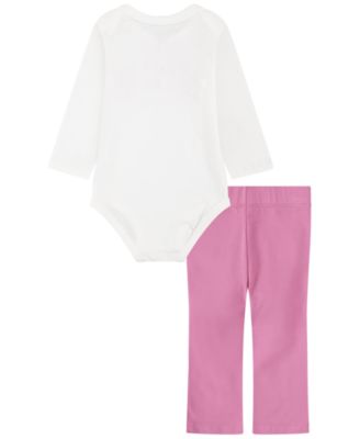 Baby Girls Swoosh Spirit Bodysuit and Leggings, 2-Piece Set