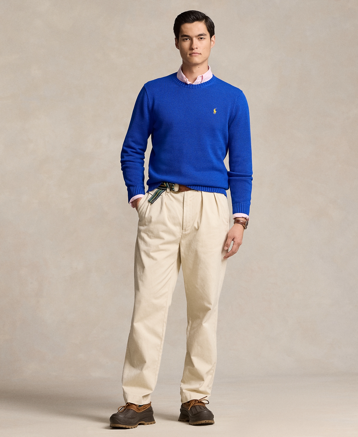 Polo Ralph Lauren Men's Cotton Crewneck Sweater In Blue