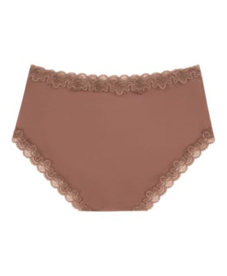 Women's Soft Silk Lace-Trim Briefs Underwear