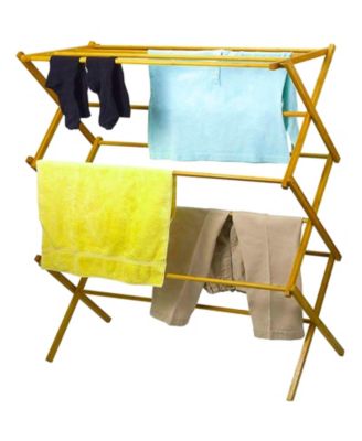 Bamboo Wooden Clothes Drying Rack - Oversize Hang Rack for Clothes - Laundry Rack for Clothing Drying Natural
