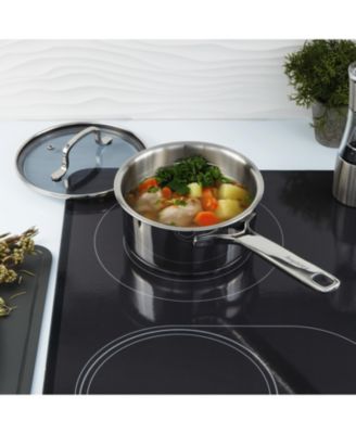 DiNA Helix 5pc Recycled 18/10 Stainless Steel Cookware Set, Glass Lids