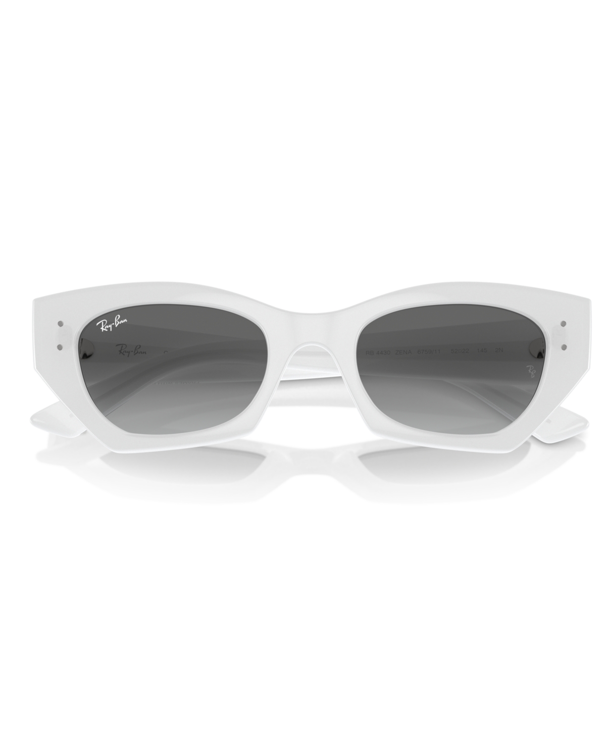 Ray Ban Ray-ban Womens White Rb4430 Zena Irregular-frame Acetate Sunglasses In White Snow
