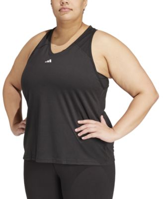 adidas - Plus Size 3 Stripe Racerback Tank Top
