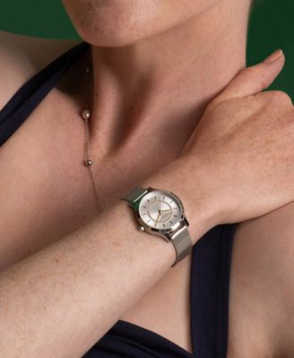 Women's Wonder Lust Silver-Tone Stainless Steel Mesh Bracelet Watch 30mm