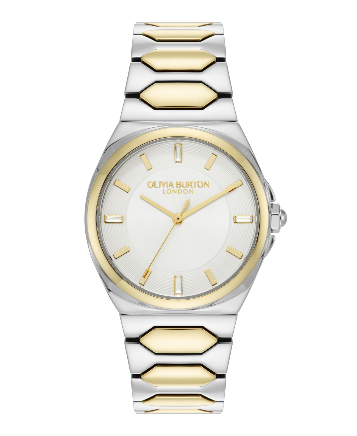 Women's Lustre Silver and Gold-Tone Stainless Steel Bracelet Watch 34mm - Silver and Gold