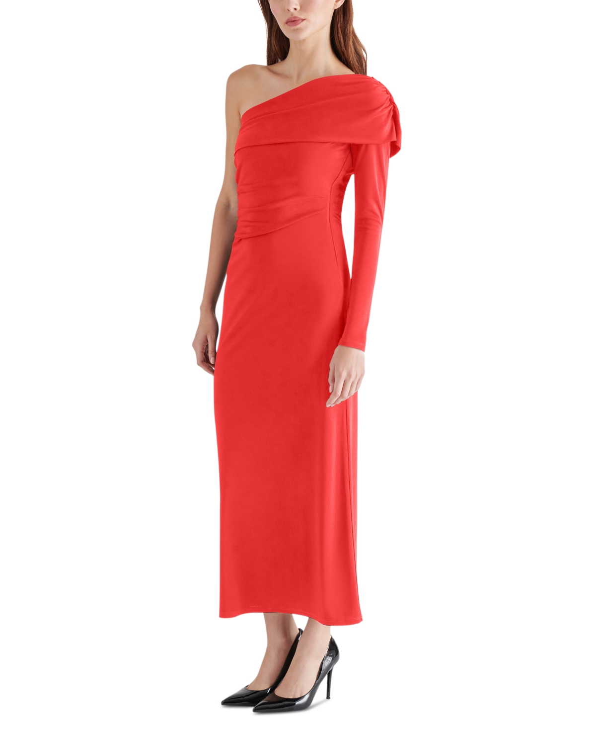 Steve Madden Women's York Asymmetric-Neck One-Shoulder Dress