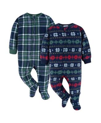 Baby Boys Footed Blanket Sleepers, 2-Pack