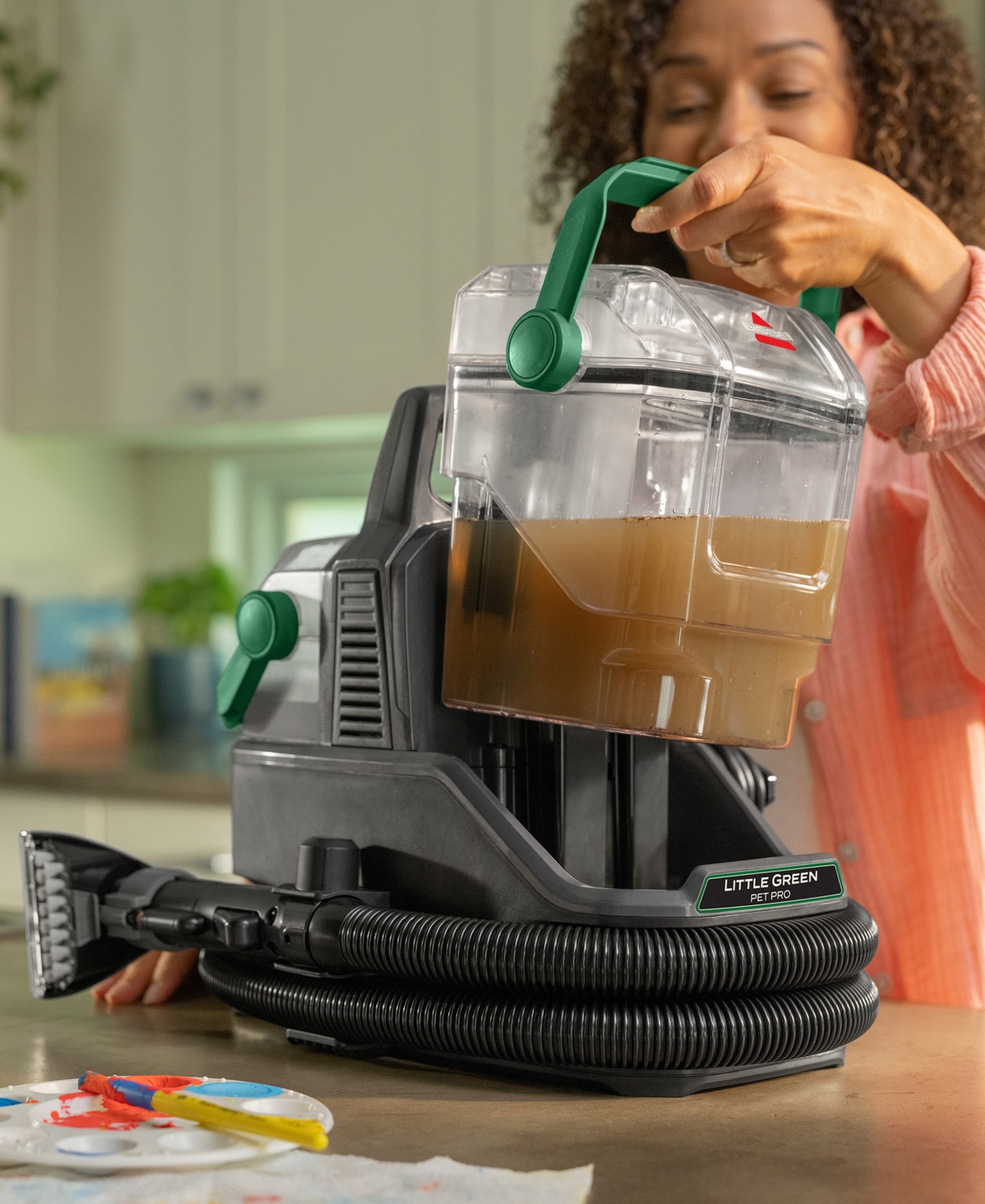 Shop Bissell Little Green Pet Pro Portable Carpet Cleaner In Black With Green Accents