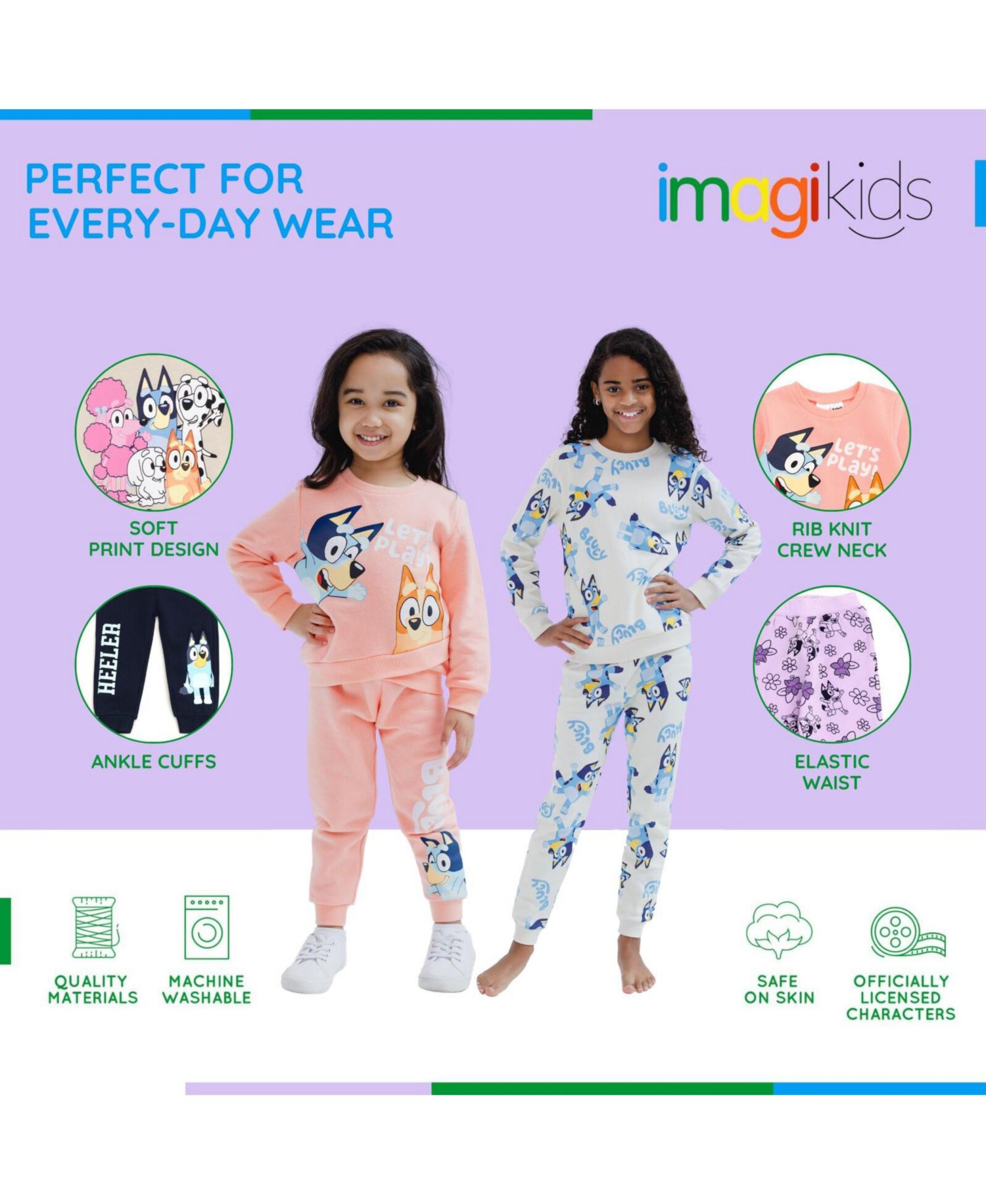 Girls Fleece Sweatshirt and Jogger Pants Set Toddler| Child