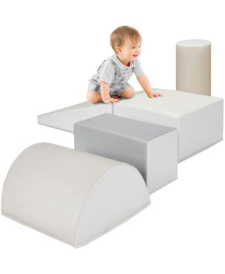 5-Piece Kids Climb and Crawl Soft Foam Block Playset Structures for Child Development