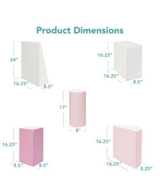 5-Piece Kids Climb and Crawl Soft Foam Block Playset Structures for Child Development