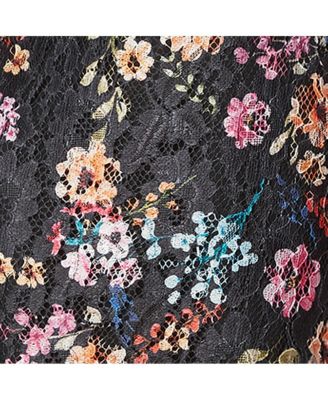 Women's Printed Lace Midi Dress