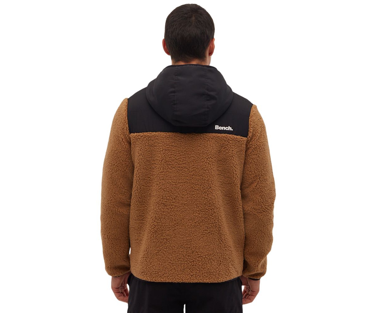 Bench Dna Men's Blankor Quilted Yoke Zip-Up Sherpa