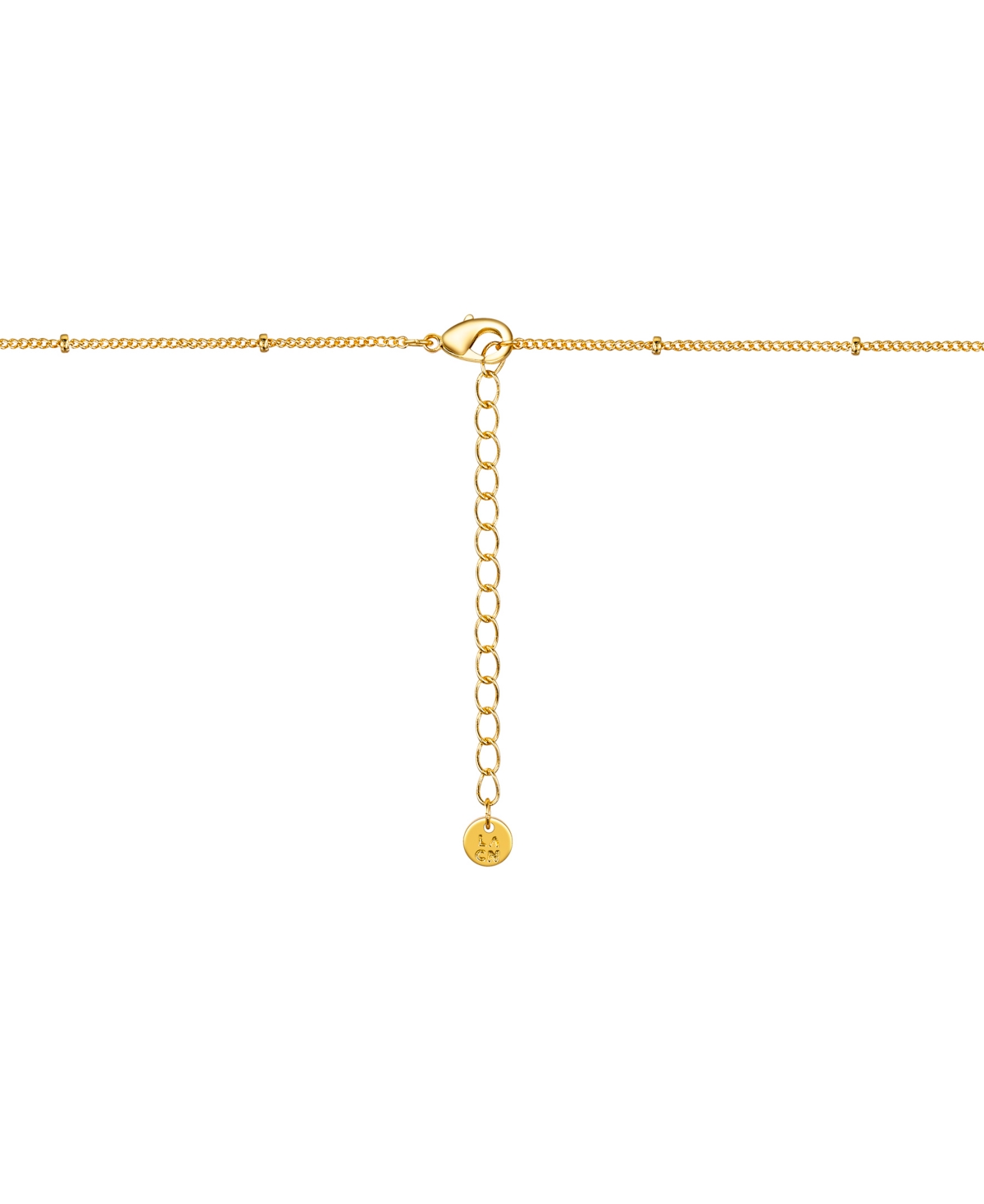 Unwritten Cubic Zirconia Bubble Initial Pendant Necklace In Gold-w