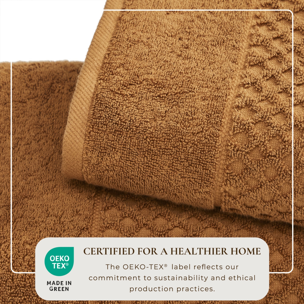 Linery & Co. Quick-Drying Cotton Diamond Waffle Textured -Piece Bath Towel Set