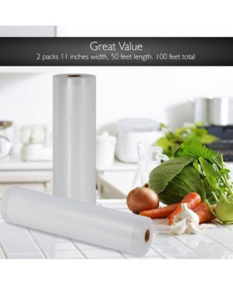 Vacuum Sealer Bags - Universal Air Vac Sealing Bags, 2 Rolls, 100' Total Length