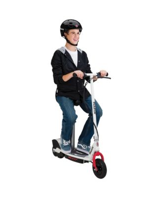 E200S Seated Electric 12 MPH Scooter w/ Twist Grip Throttle & Brake, White