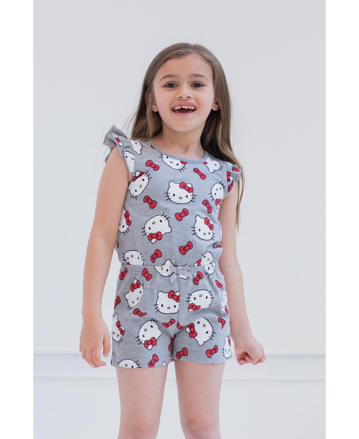 Hello Kitty Toddler Girls French Terry Sleeveless Romper to