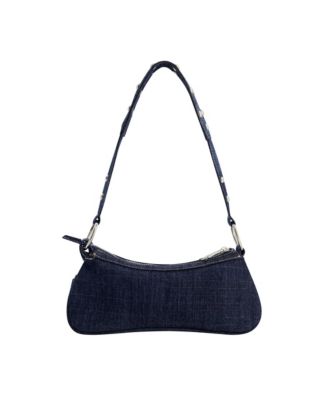 STUDDED HORSESHOE DE True Religion Horseshoe Denim shoulder bag