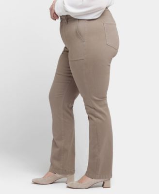 Plus Size Marilyn Straight Utility Pocket Jean