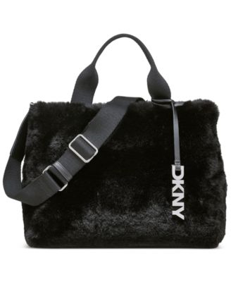 DKNY Roni East West Faux Fur Medium Satchel Macy s