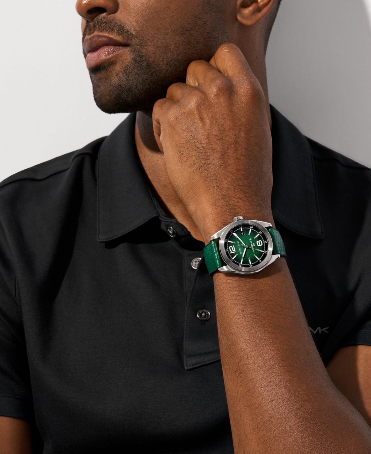 Michael Kors Men's Accelerator 2.0 Three-Hand Date Green Nylon and Silicone Watch 42mm