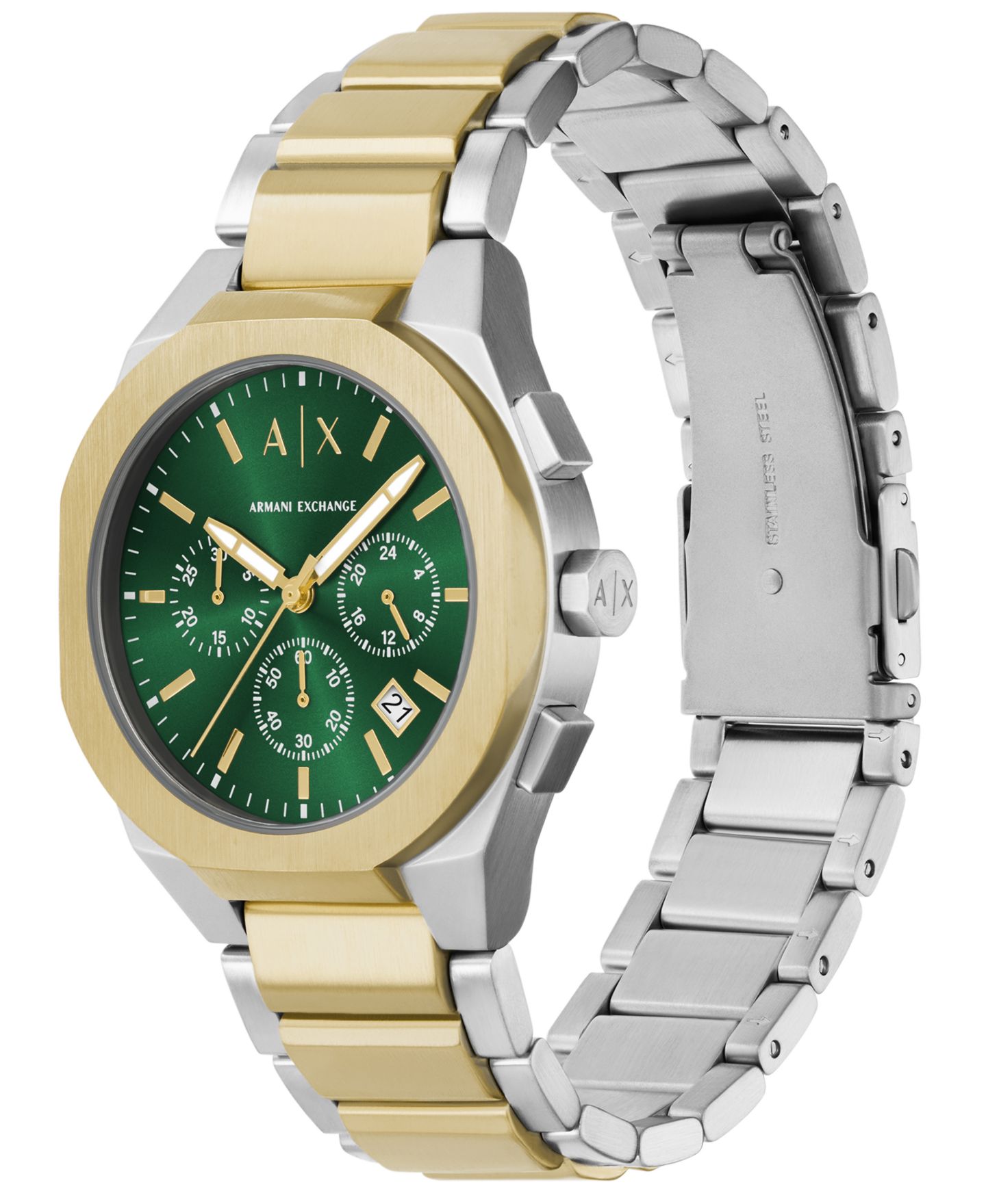 Мужской хронограф A|X Armani Exchange Sync Quartz из двухцветной нержавеющей стали, 42 мм — фото 2