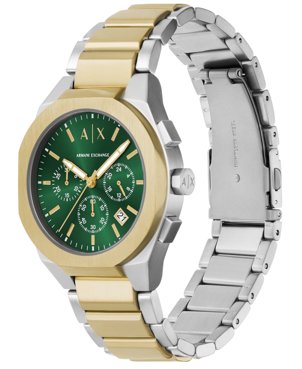 A|X Armani Exchange Men's Sync Quartz Chronograph Two-Tone Stainless Steel Watch 42MM