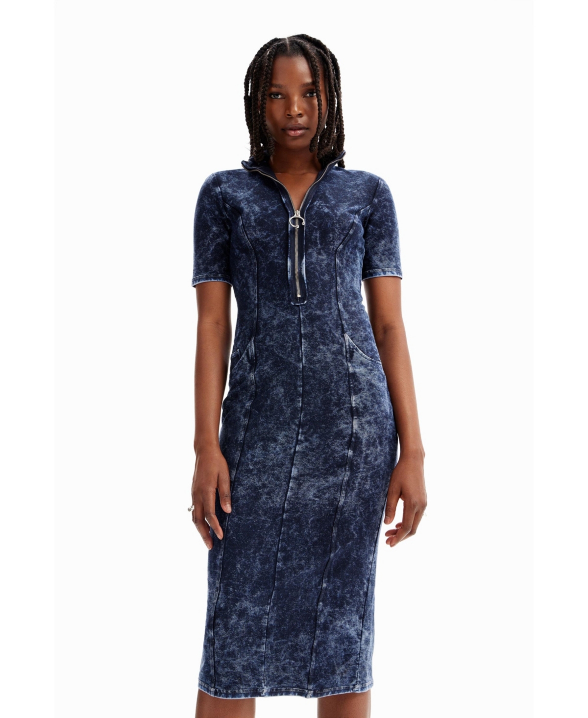 Desigual Women's Denim-effect dress