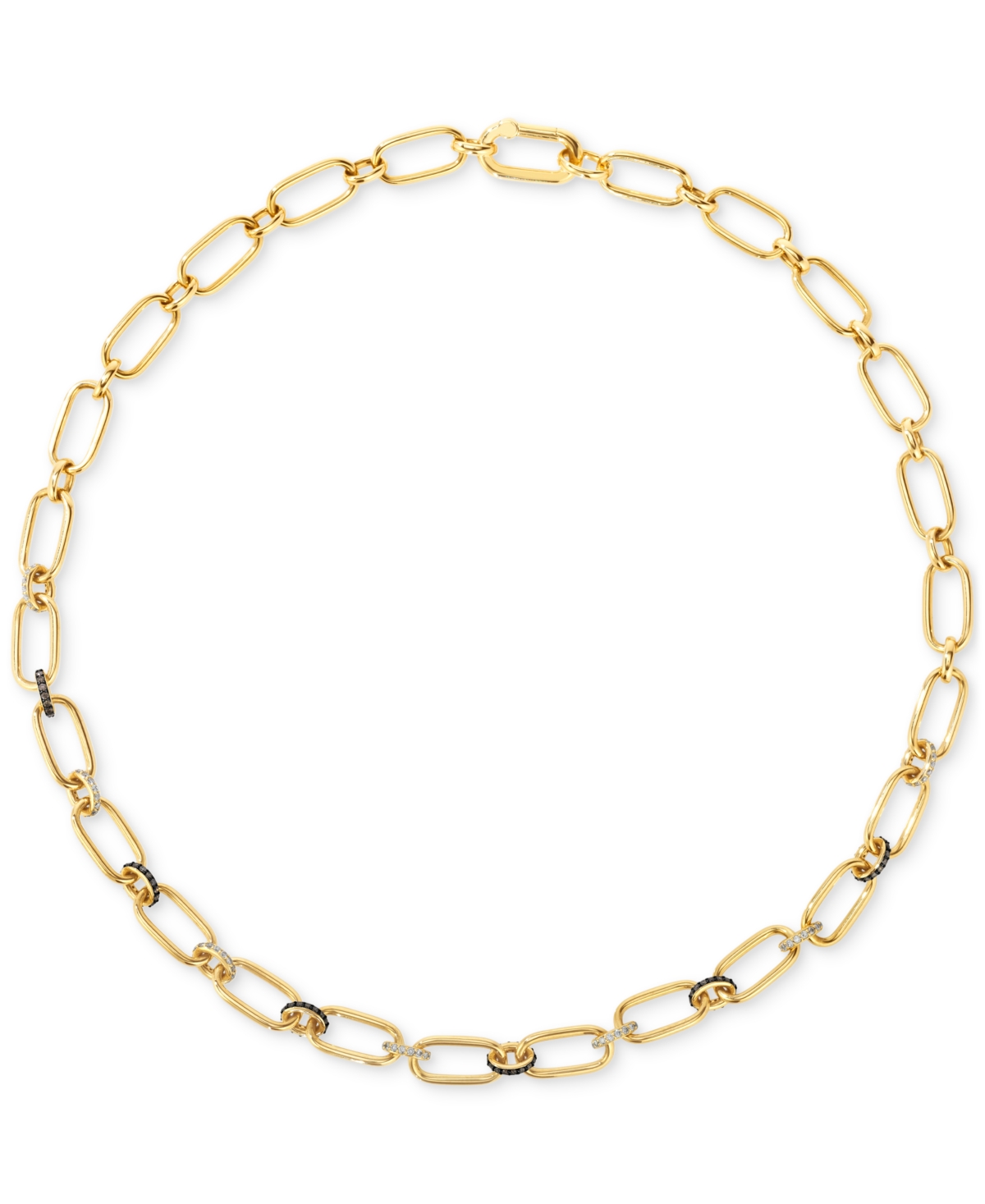 Le Vian Chocolate Diamond & Nude Diamond Open Link 28-1/2" Collar Necklace (1-3/4 Ct. T.w.) In 14k Gold In 14k Honey Gold Necklace