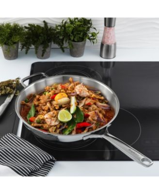 DiNA Helix Recycled 18/10 Stainless Steel 12" Wok 5.6qt.