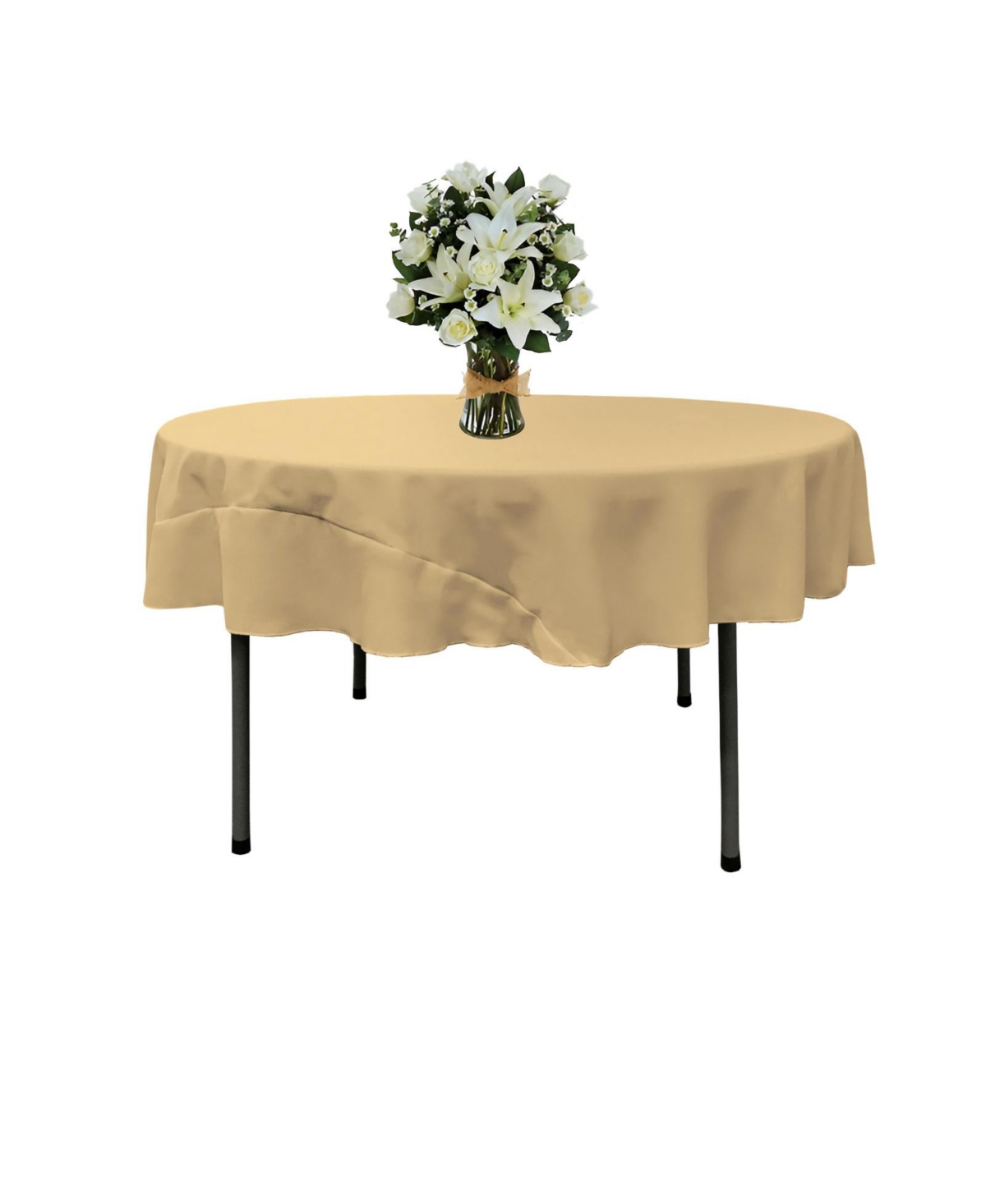 Slickblue Round Tablecloth, Elegant Polyester Poplin for Events & Dining