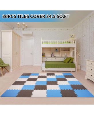 16 Tile Thick Interlocking Puzzle Foam Exercise Play Mat