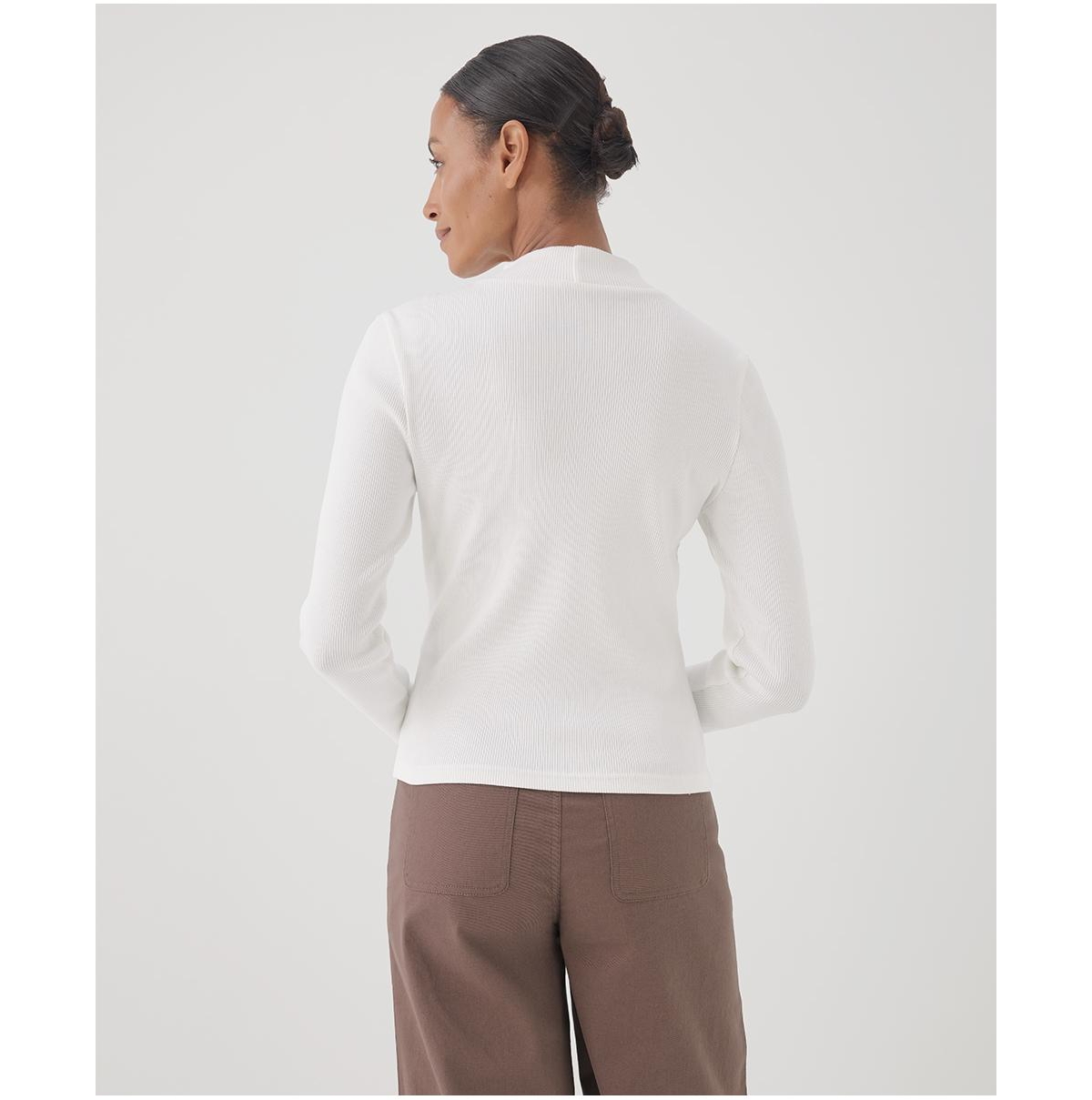 Pact Women's Organic Cotton Favorite Rib Mockneck Top