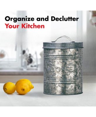Rustic Kitchen Metal Coffee Canister