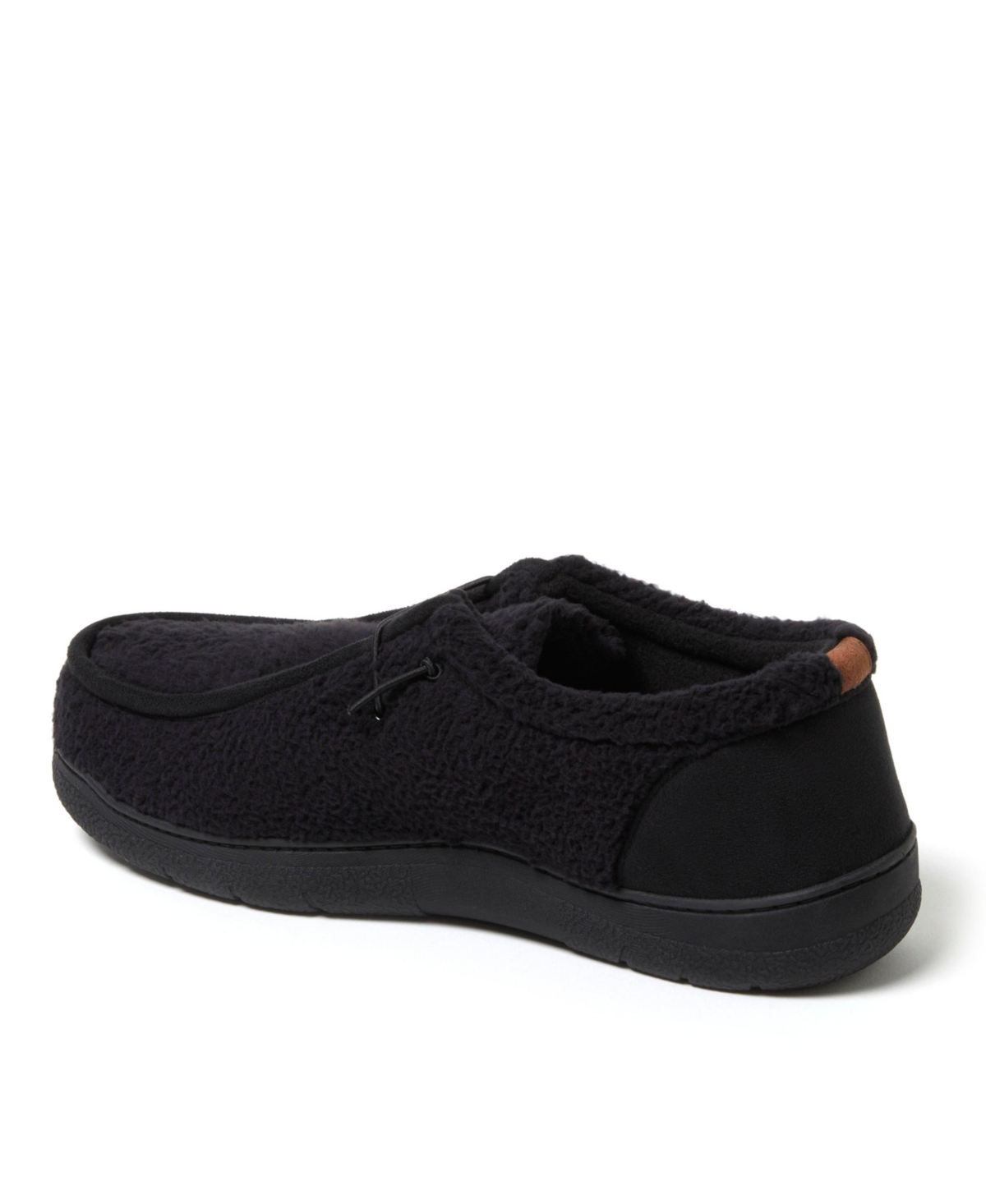 Dearfoams Men's Bennett Closed Back Chukka House Shoe Slipper -black