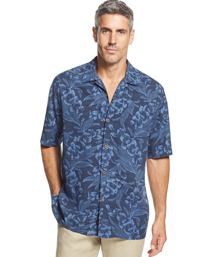 Tommy Bahama Chateau Shadow Silk Shirt, Created for Macy's - Macy's