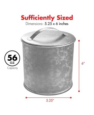 Newport Galvanized Metal Canister - Medium