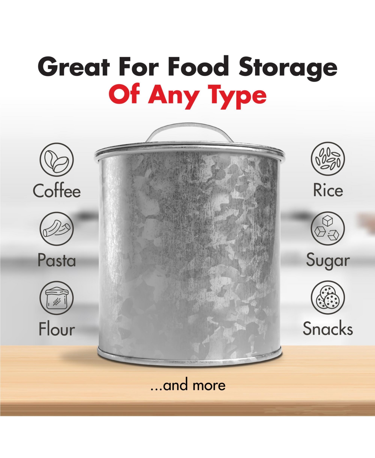 Amici Home Newport Galvanized Metal Canister - X-Large