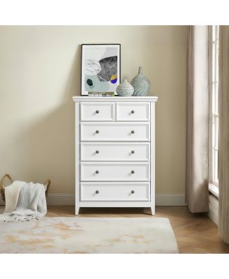 Modern 6-Drawer Dresser With Storage Cabinet for Living Room & Closet