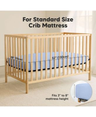 Soothe Waterproof Fitted Crib Sheets for Girl, Boy, 100% Soft Cotton Crib Mattress Protector Sheet