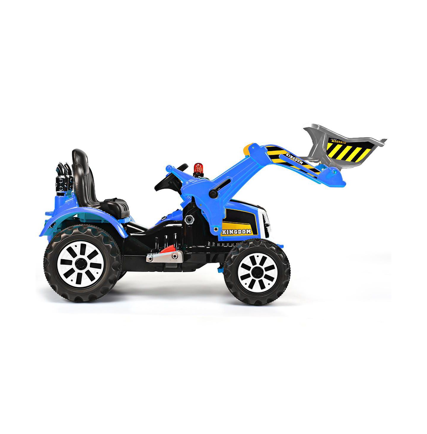Детская игрушка Costway Excavator Truck with Front Loader, Battery Powered Ride-On, 66 lb. Capacity, Ages 3-10, цвет: Синий — фото 6