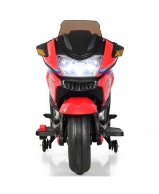 12V Kids Ride On Motorcycle Electric Motor Bike w/ Training Wheels & Light