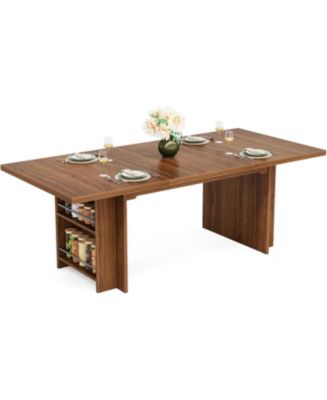Tribesigns Farmhouse Dining Table for 6 to 8, 63-Inch Rectangular ...