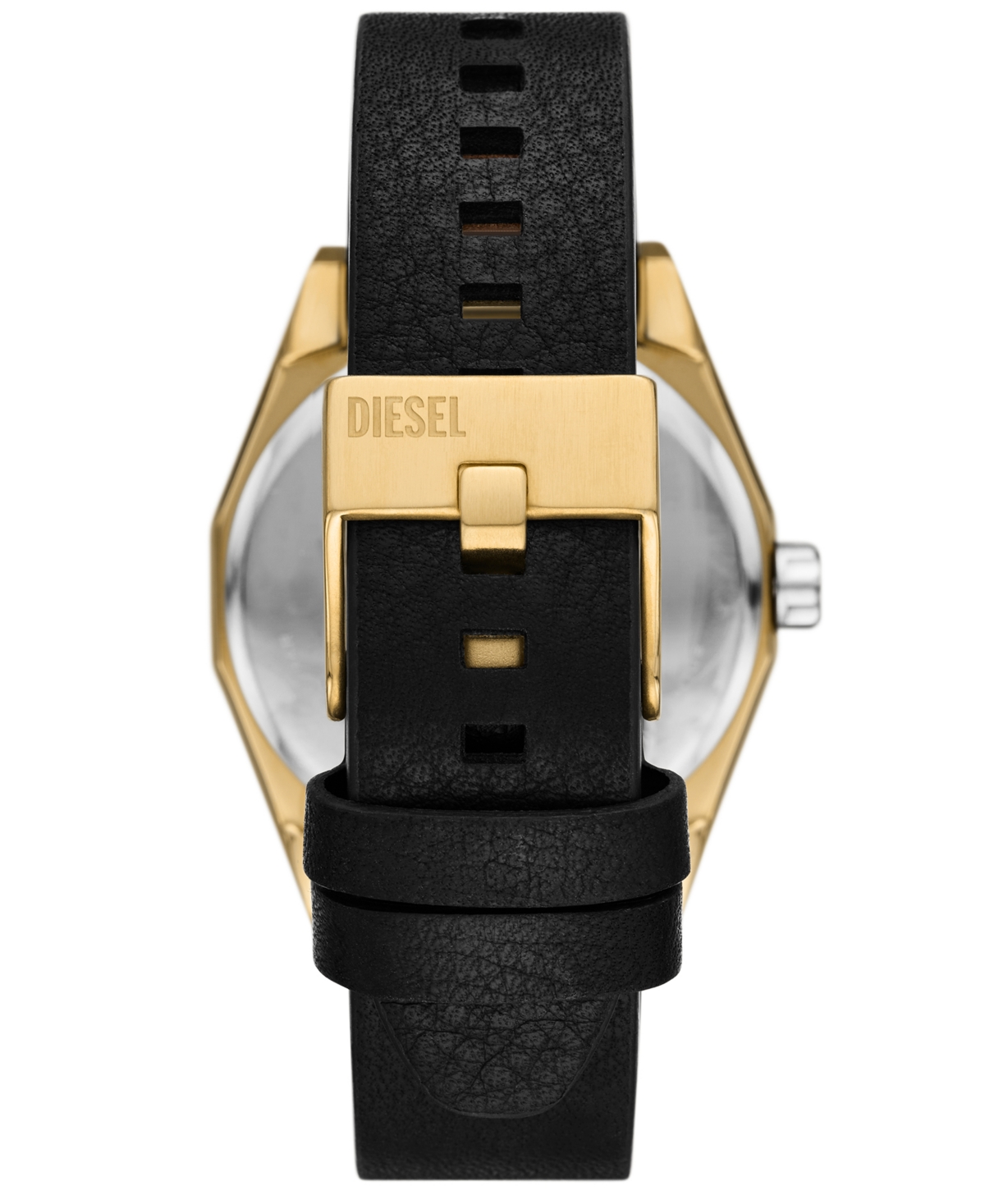 Diesel Men's Scraper Quartz Three-hand Black Leather 42mm In Black