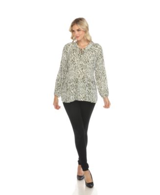 Women's Printed Peasant Blouse