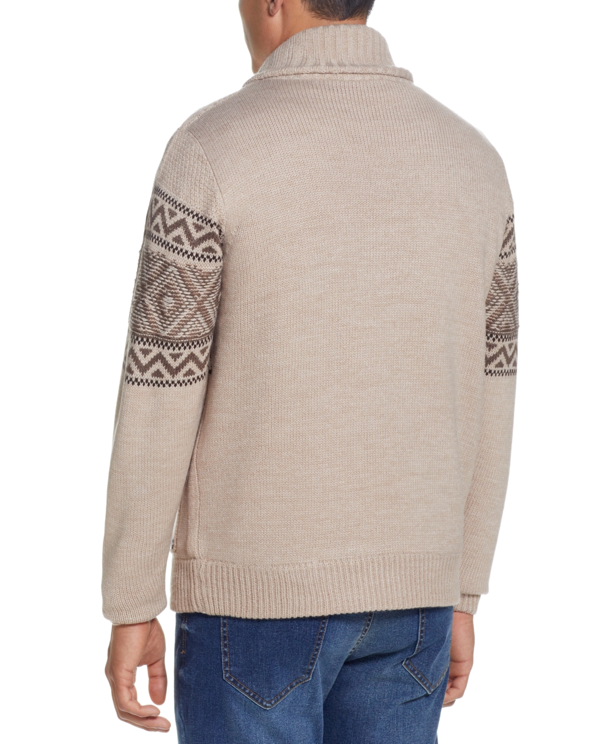 Weatherproof Vintage Men's Norwegian Cardigan Sweater