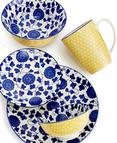 Certified International Indigo Poppy Collection
