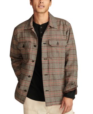 Lucky Brand - Men's Plaid Button Front Long Sleeve Shirt Jacket