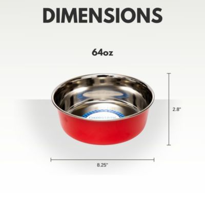 Set of 2 Heavy Gauge Stainless Steel Dog Bowls - Non-Skid, Durable & Rust-Resistant, Perfect for Food & Water